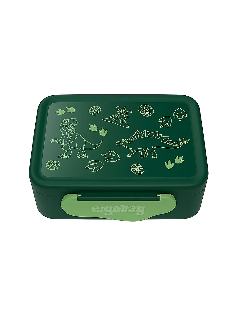 ERGOBAG | Portamerenda in plastica dinosauri | Verde scuro