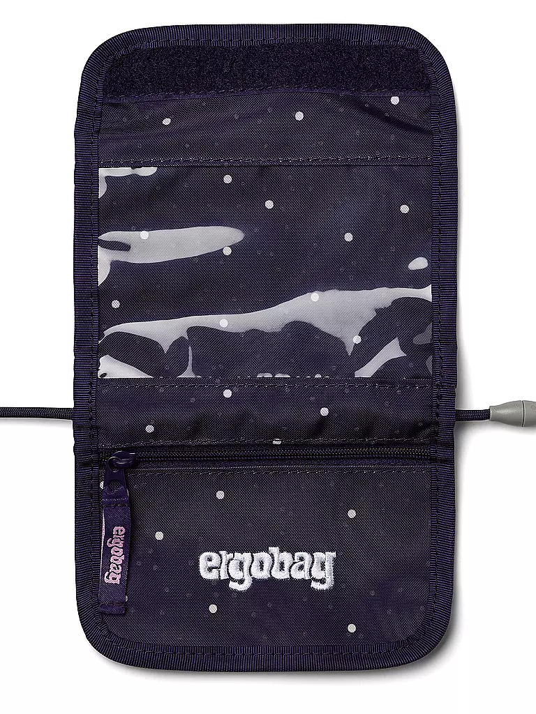 ERGOBAG | Portamonete da collo - Orso Osservatore di Stelle | Blu scuro