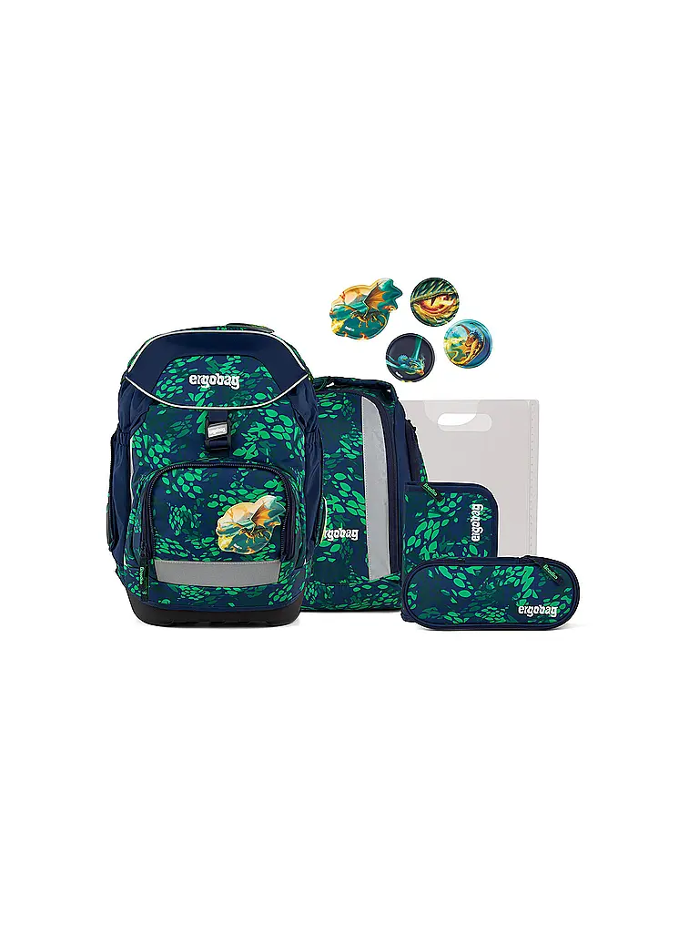 ERGOBAG | Schulrucksack Set 6tlg Pack DrachenbezwingBär | Nero