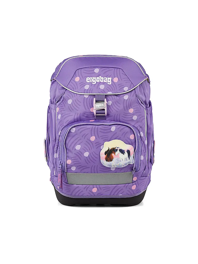 ERGOBAG | Schulrucksack Set 6tlg Pack PonyBäradies | Lilla