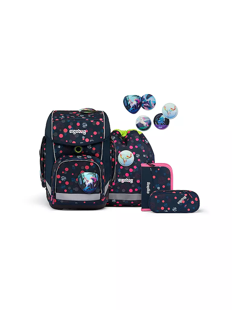 ERGOBAG | Schultaschen Set 5tlg Cubo - hantBärsiewelt | Nero