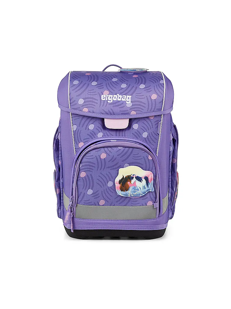 ERGOBAG | Schultaschen Set 5tlg CUBO LIGHT PonyBäradies | Lilla