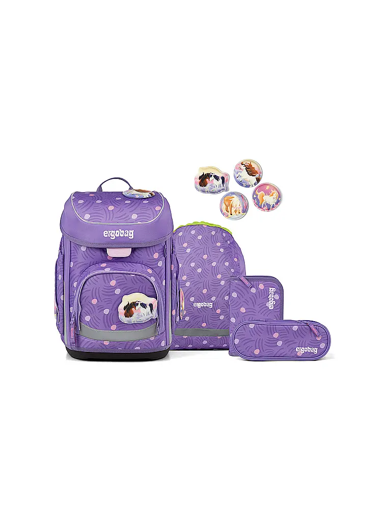 ERGOBAG | Schultaschen Set 5tlg CUBO | Lilla