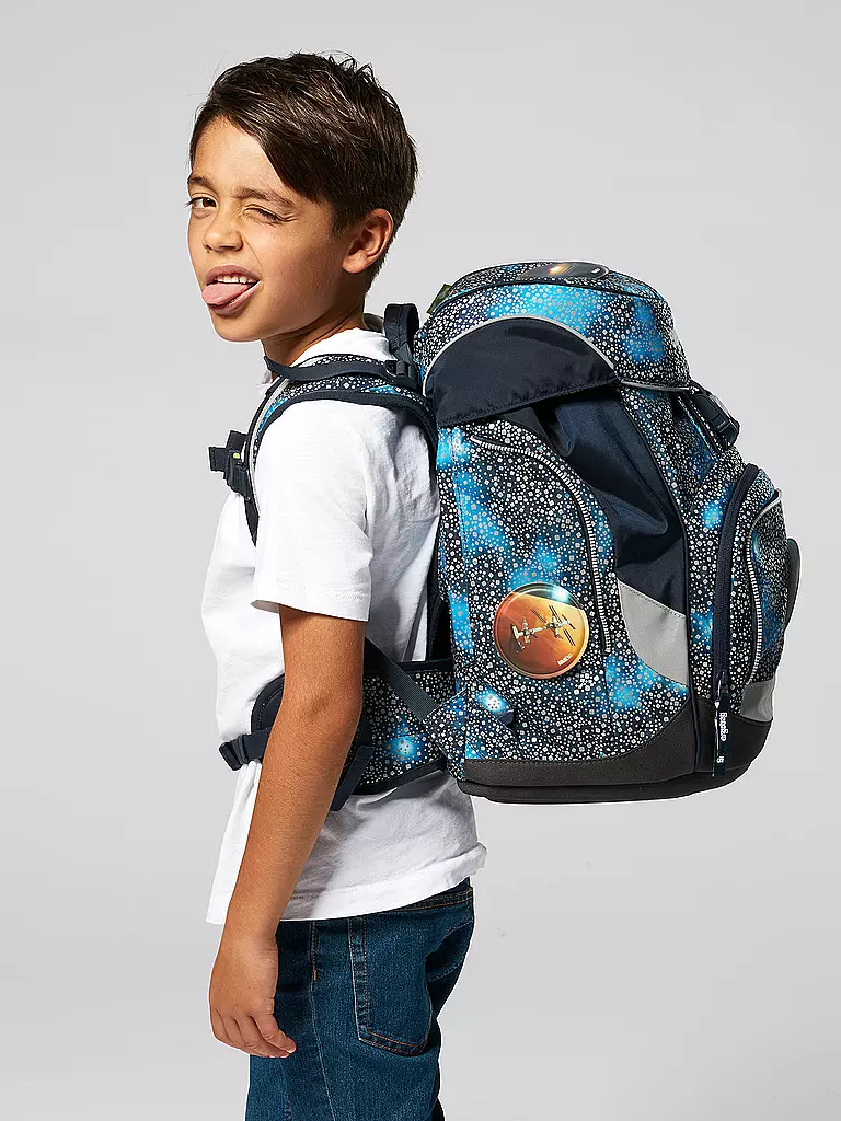 ERGOBAG | Schultaschen Set 6tlg. Pack - Bär Anhalter durch die Galaxie | Blu scuro