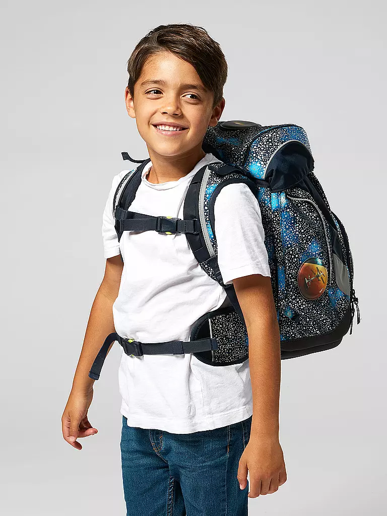 ERGOBAG | Schultaschen Set 6tlg. Pack - Bär Anhalter durch die Galaxie | Blu scuro