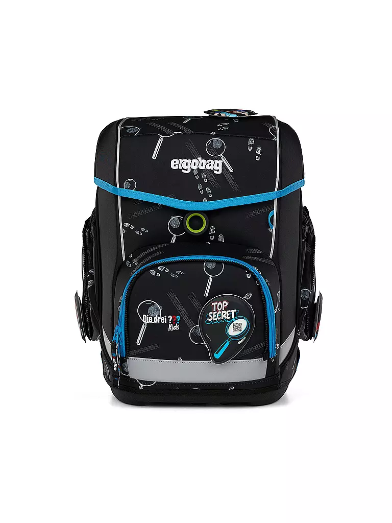 ERGOBAG | Set da scuola 5 pz. CUBO Bärdektiv Drei Fragezeichen Kids | Nero