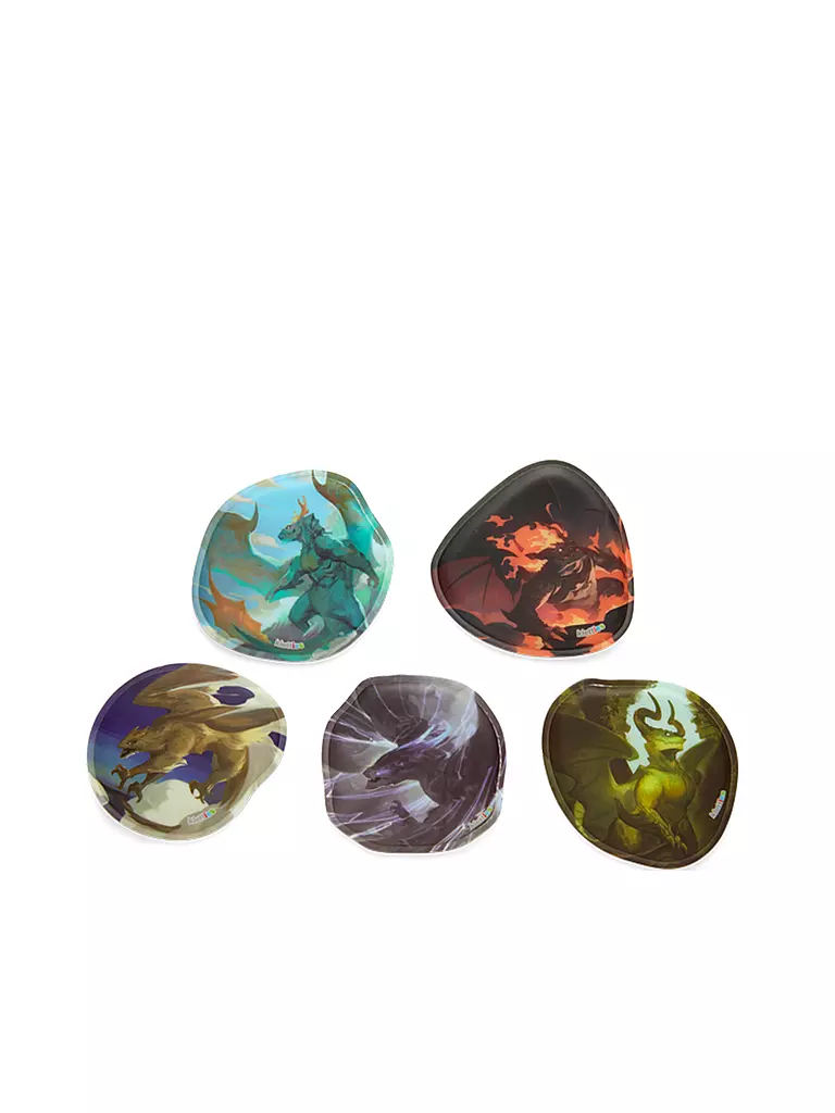 ERGOBAG | Set di Klettie per contorno 5 pz. Amici dei draghi | Multicolore