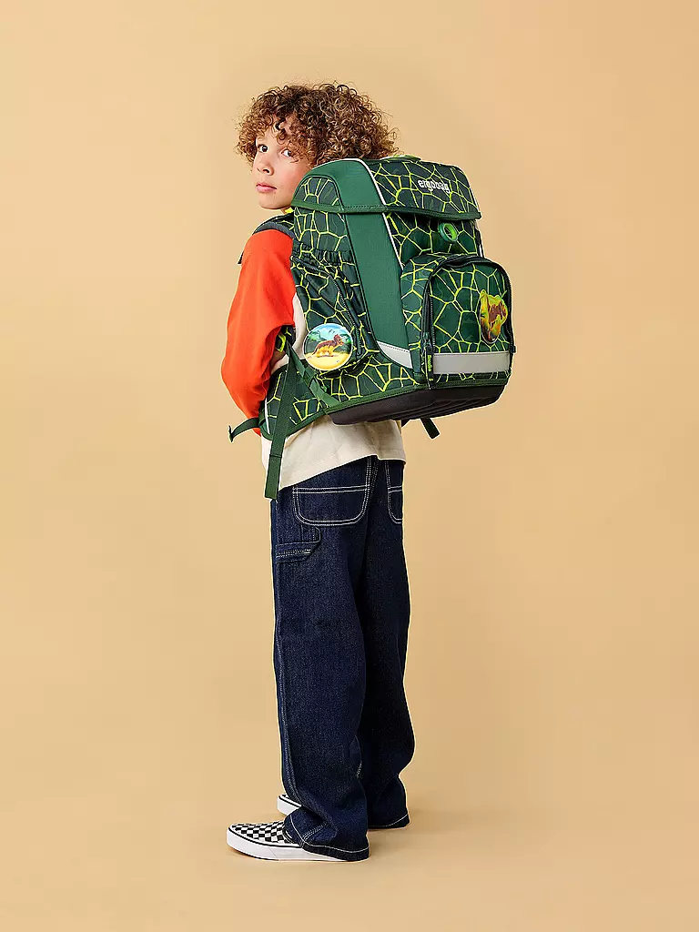 ERGOBAG | Set di zaini scolastici 5 pezzi CUBO | Verde scuro