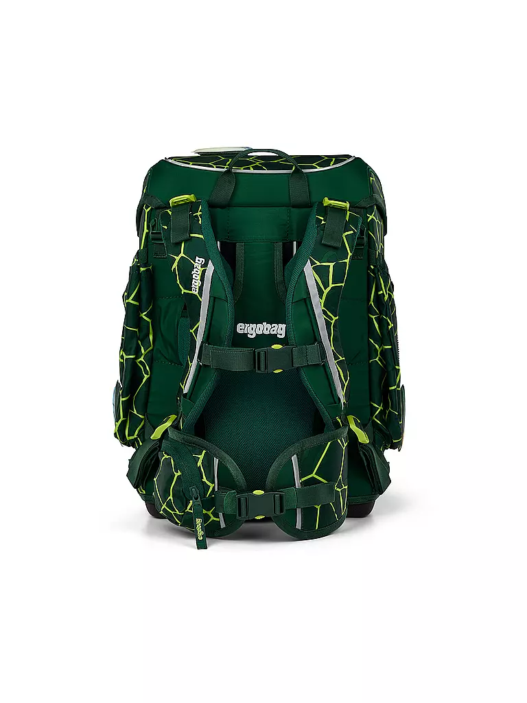 ERGOBAG | Set di zaini scolastici 5 pezzi CUBO | Verde scuro