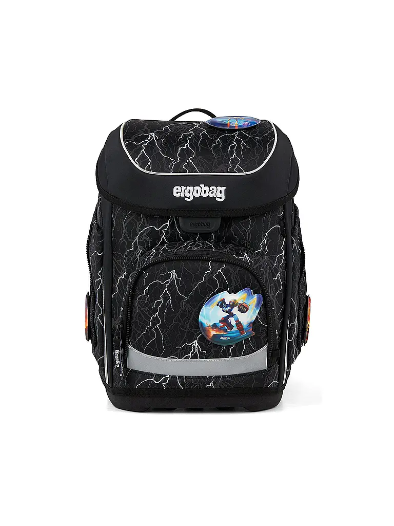 ERGOBAG | Set di zaini scolastici 5 pz CUBO Super ReflektBär 2026 | Nero