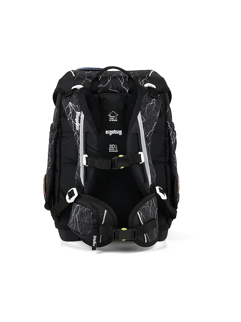 ERGOBAG | Set di zaini scolastici 5 pz CUBO Super ReflektBär 2026 | Nero