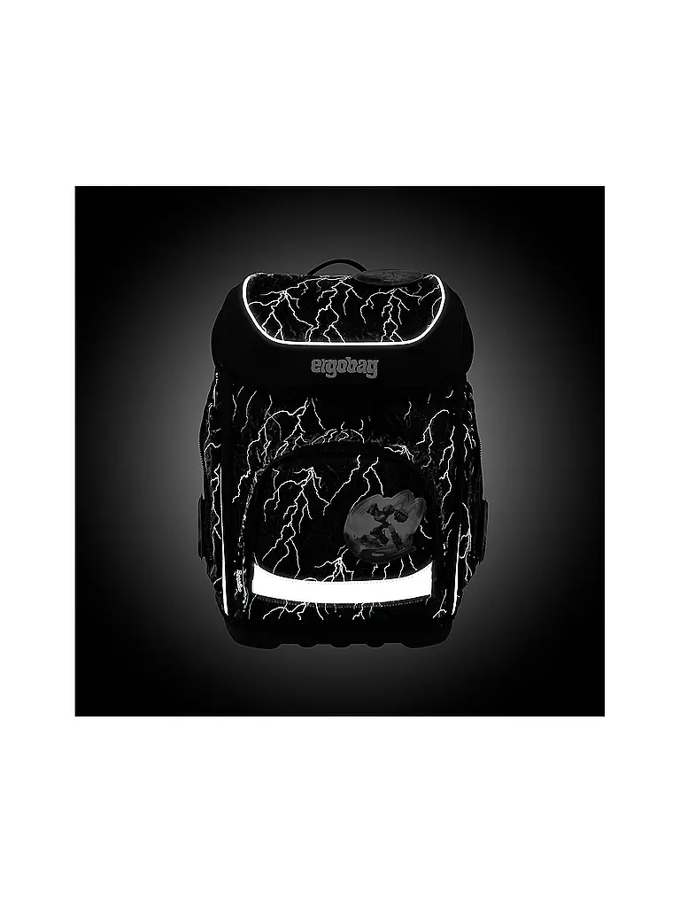 ERGOBAG | Set di zaini scolastici 5 pz CUBO Super ReflektBär 2026 | Nero