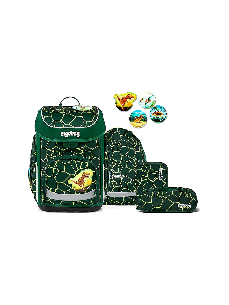 ERGOBAG | Set di zaini scolastici 5 pz. CUBO Bärrex 2026 | Verde scuro