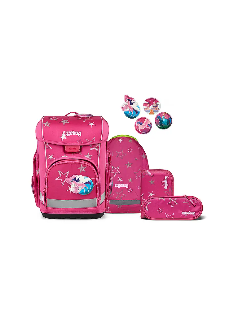 ERGOBAG | Set di zaini scolastici 5 pz. CUBO LIGHT 2026 | Fucsia
