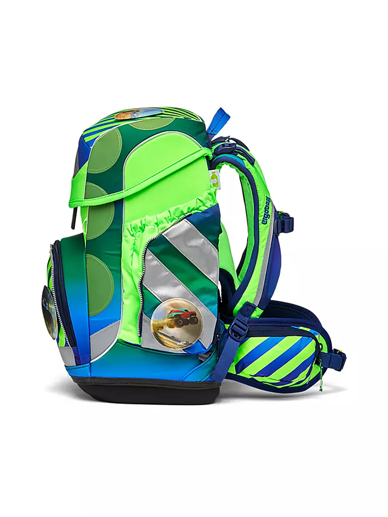 ERGOBAG | Set di zaini scolastici 5 pz. Cubo NeoTruckbär | Verde chiaro