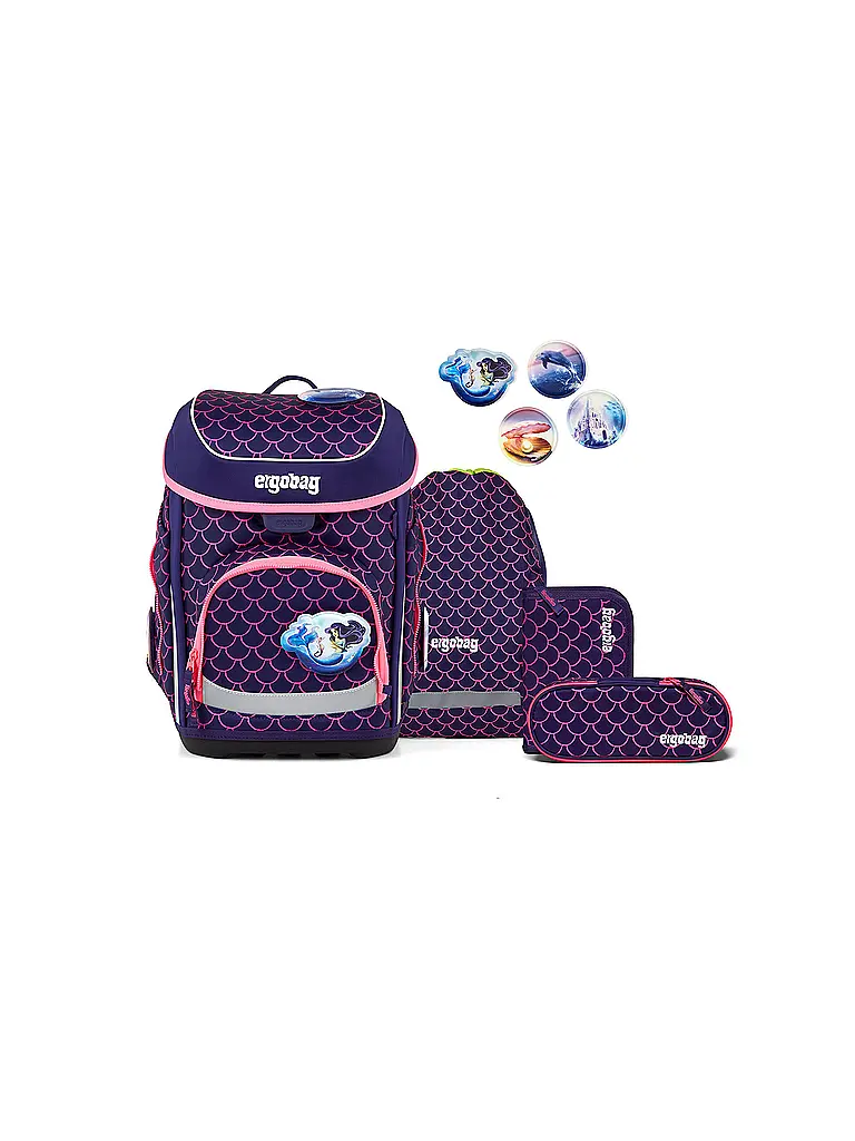 ERGOBAG | Set di zaini scolastici 5 pz. CUBO PerlentauchBär 2026 | Bacca