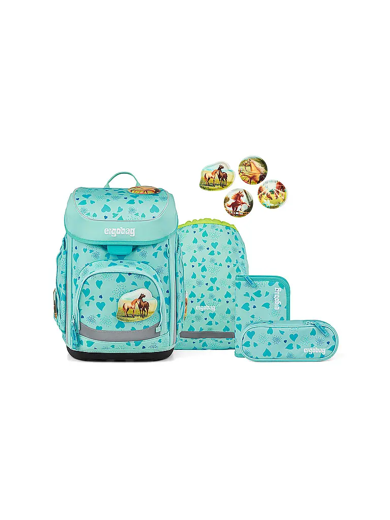 ERGOBAG | Set di zaini scolastici 5 pz. CUBO | Turchese