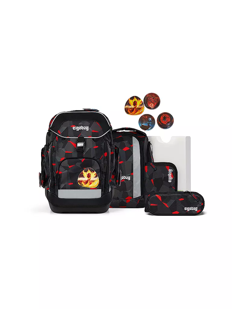 ERGOBAG | Set di zaini scolastici 6 pz MAXI TaekBärdo | Nero