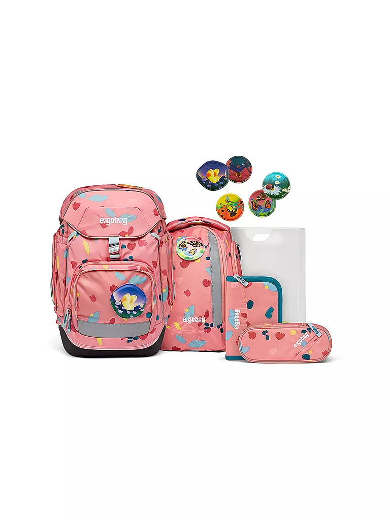 ERGOBAG | Set di zaini scolastici 6 pz PACK - ZitronenfaltBär | Corallo