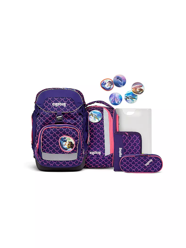 ERGOBAG | Set di zaini scolastici 6 pz PACK Lumi - PerlentauchBär | Lilla