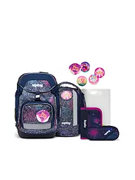 ERGOBAG | Set di zaini scolastici 6 pz PACK Reflex Glow - Bärlaxy | Lilla