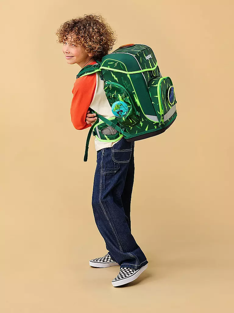 ERGOBAG | Set di zaini scolastici 6 pz. CUBO LIGHT Bärtastisch | Verde scuro