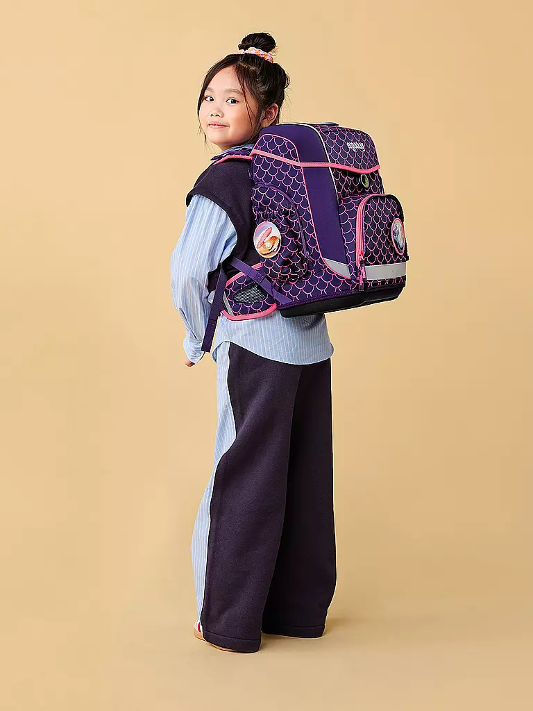 ERGOBAG | Set di zaini scolastici 6 pz. CUBO LIGHT PerlentauchBär | Lilla