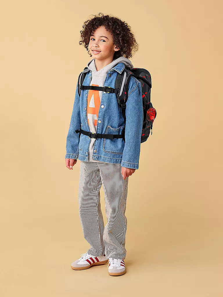 ERGOBAG | Set di zaini scolastici 6 pz. CUBO LIGHT TaekBärdo | Nero