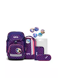 ERGOBAG | Set di zaini scolastici 6 pz. MAXI Lumi - PerlentauchBäre | Lilla
