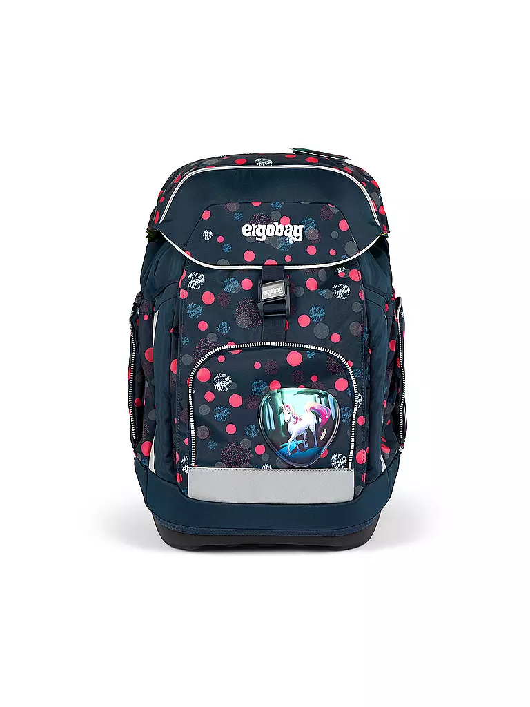 ERGOBAG | Set di zaini scolastici 6 pz. MAXI Reflex Glow - PhantBärsiewelt | Blu scuro