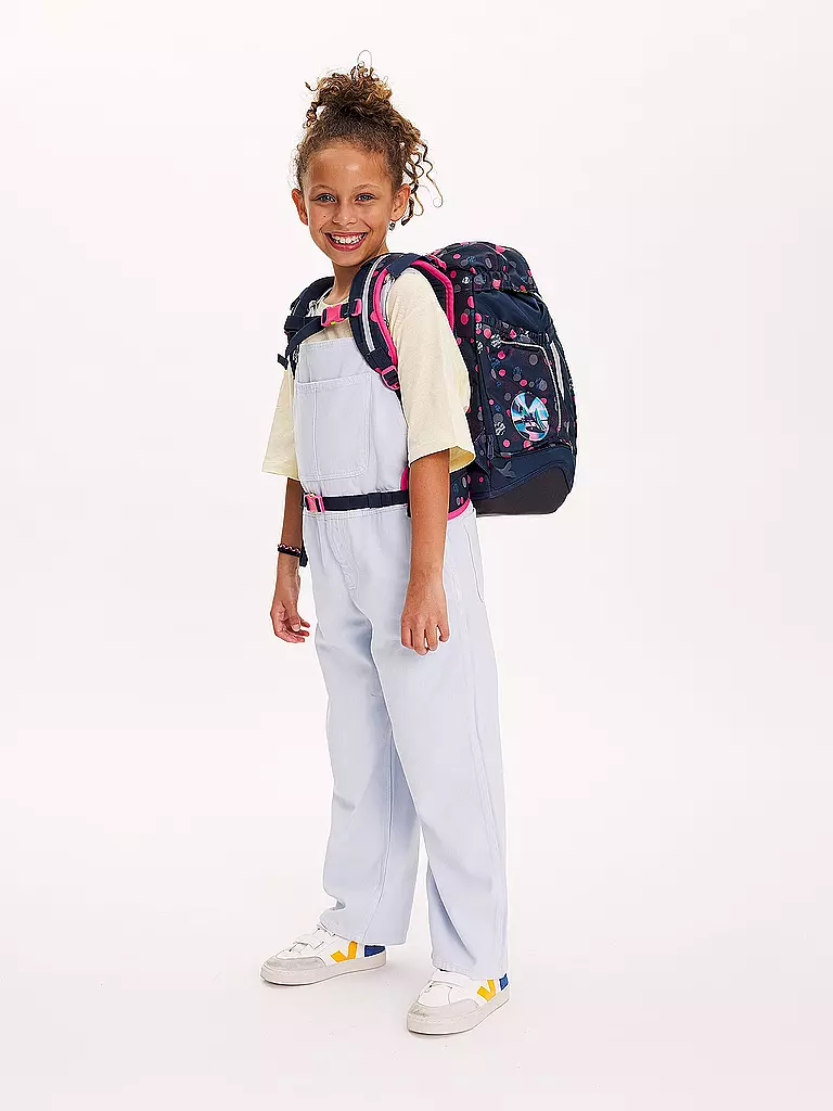 ERGOBAG | Set di zaini scolastici 6 pz. MAXI Reflex Glow - PhantBärsiewelt | Blu scuro