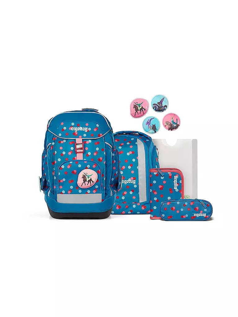 ERGOBAG | Set di zaini scolastici 6 pz. Maxi VoltiBär | Blu