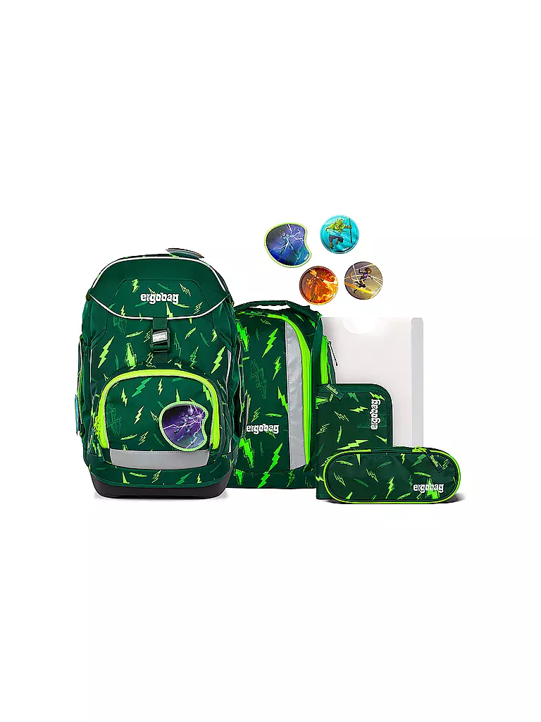 ERGOBAG | Set di zaini scolastici 6 pz. PACK Bärtastisch | Verde scuro