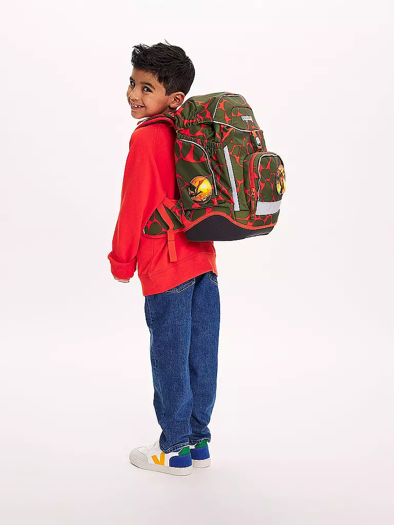 ERGOBAG | Set di zaini scolastici 6 pz. PACK Lumi - FeuerspeiBär | Oliva