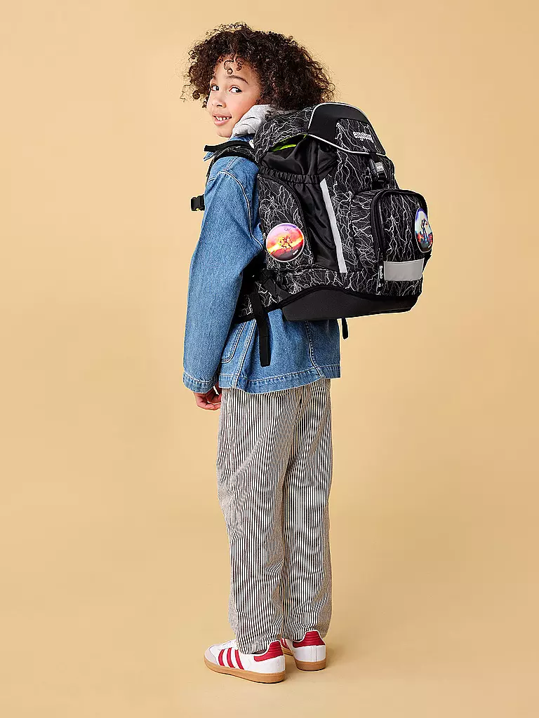 ERGOBAG | Set di zaini scolastici 6 pz. PACK ReflektBär | Nero