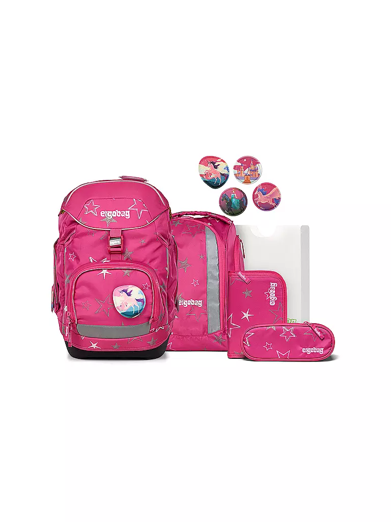 ERGOBAG | Set di zaini scolastici 6 pz. PACK SternzauBär | Fucsia