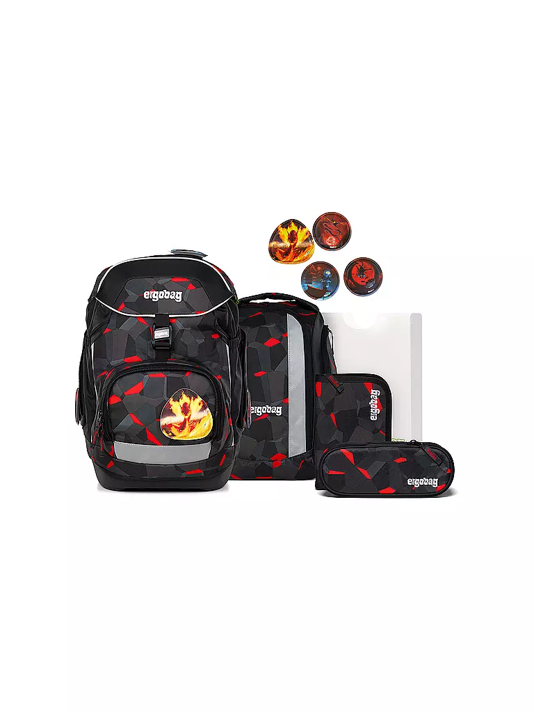 ERGOBAG | Set di zaini scolastici 6 pz. PACK TaekBärdo | Nero