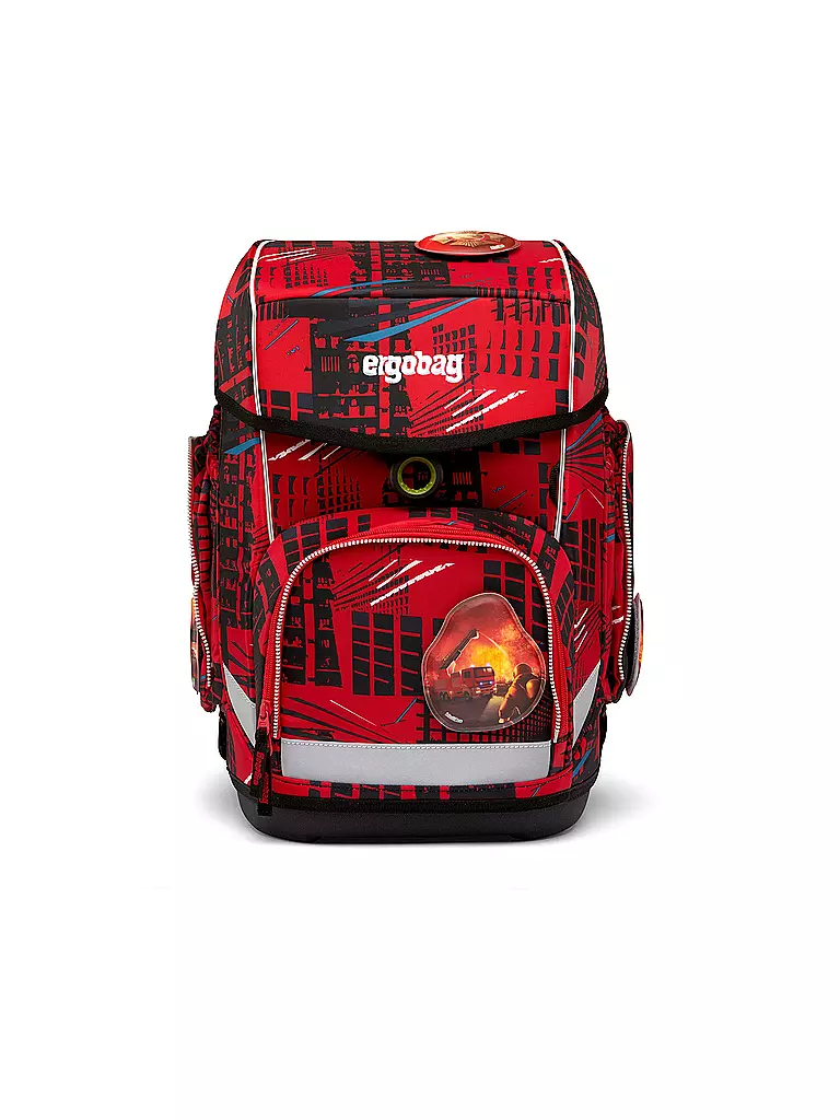 ERGOBAG | Set di zaini scolastici da 5 pezzi CUBO - AlarmBäreitschaft | Rosso