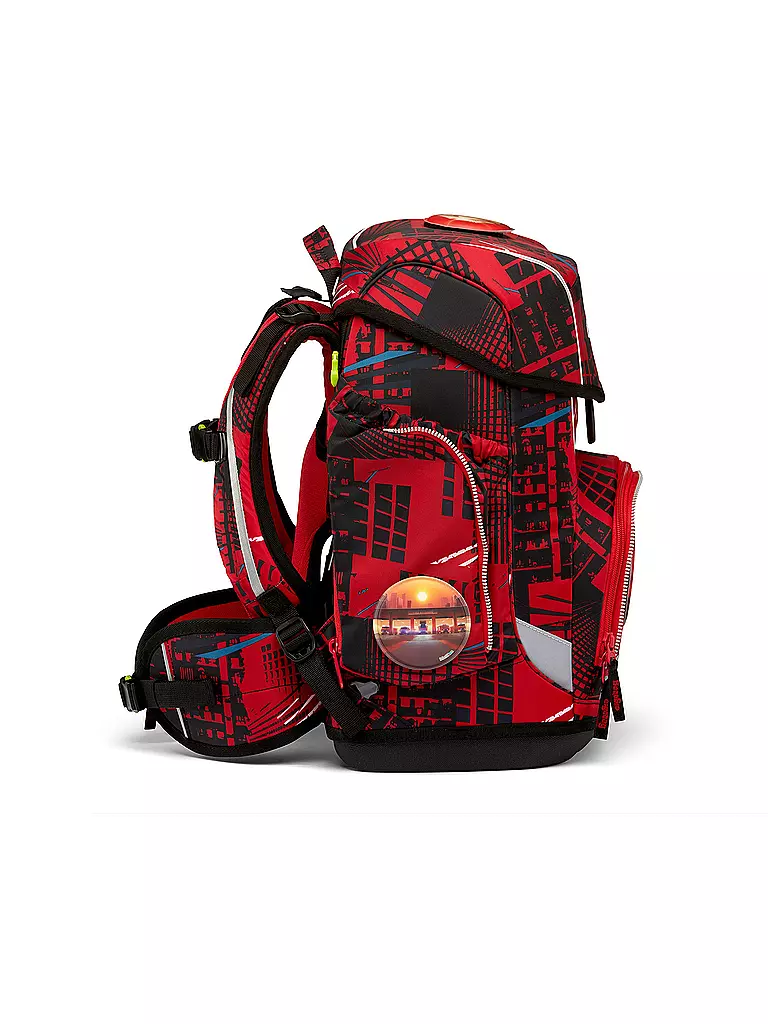ERGOBAG | Set di zaini scolastici da 5 pezzi CUBO - AlarmBäreitschaft | Rosso