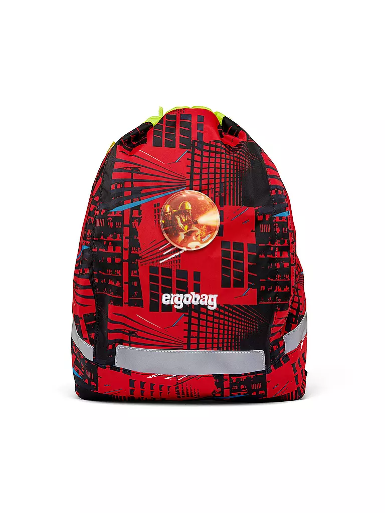 ERGOBAG | Set di zaini scolastici da 5 pezzi CUBO - AlarmBäreitschaft | Rosso