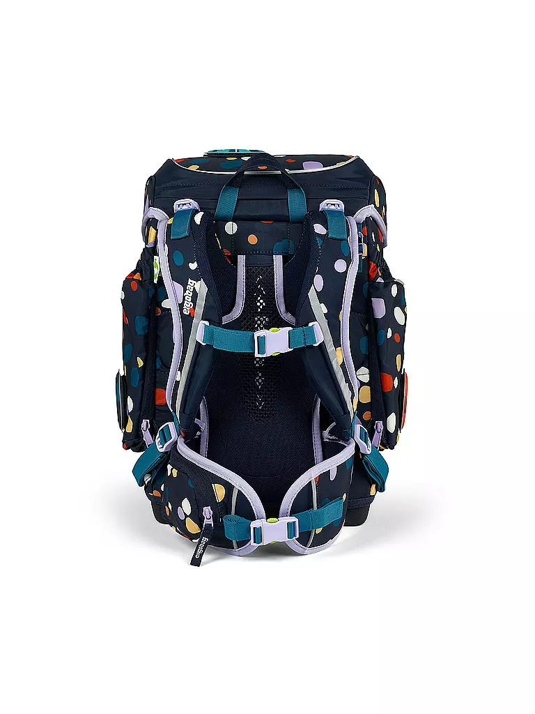 ERGOBAG | Set di zaini scolastici da 5 pezzi CUBO - Caverna d'ambra | Blu scuro