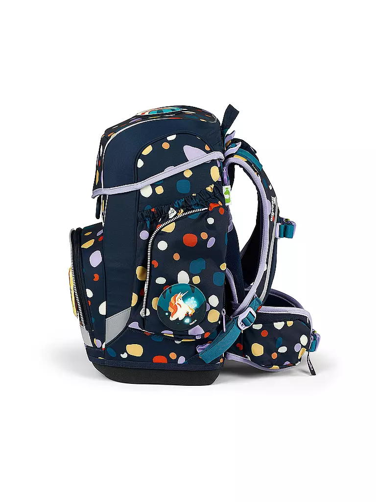 ERGOBAG | Set di zaini scolastici da 5 pezzi CUBO - Caverna d'ambra | Blu scuro