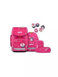 ERGOBAG | Set di zaini scolastici 5 pz. CUBO - MähdreschBär | Fucsia