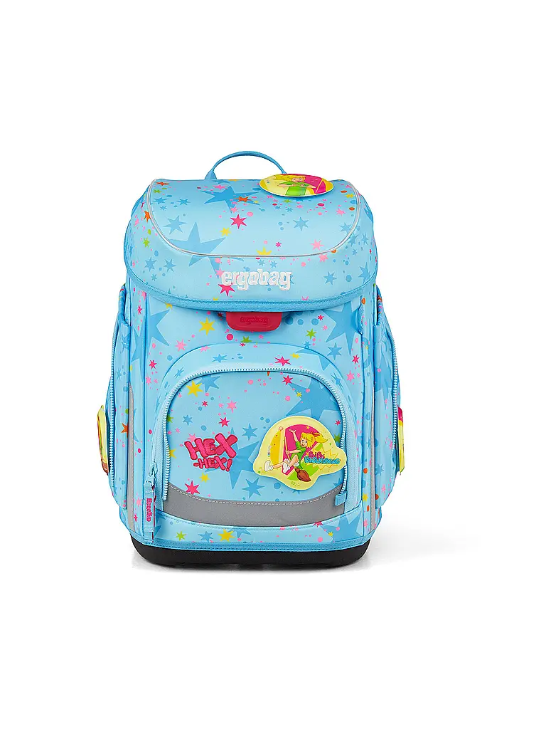 ERGOBAG | Set di zaini scolastici da 5 pezzi CUBO Bärhext | Blu chiaro