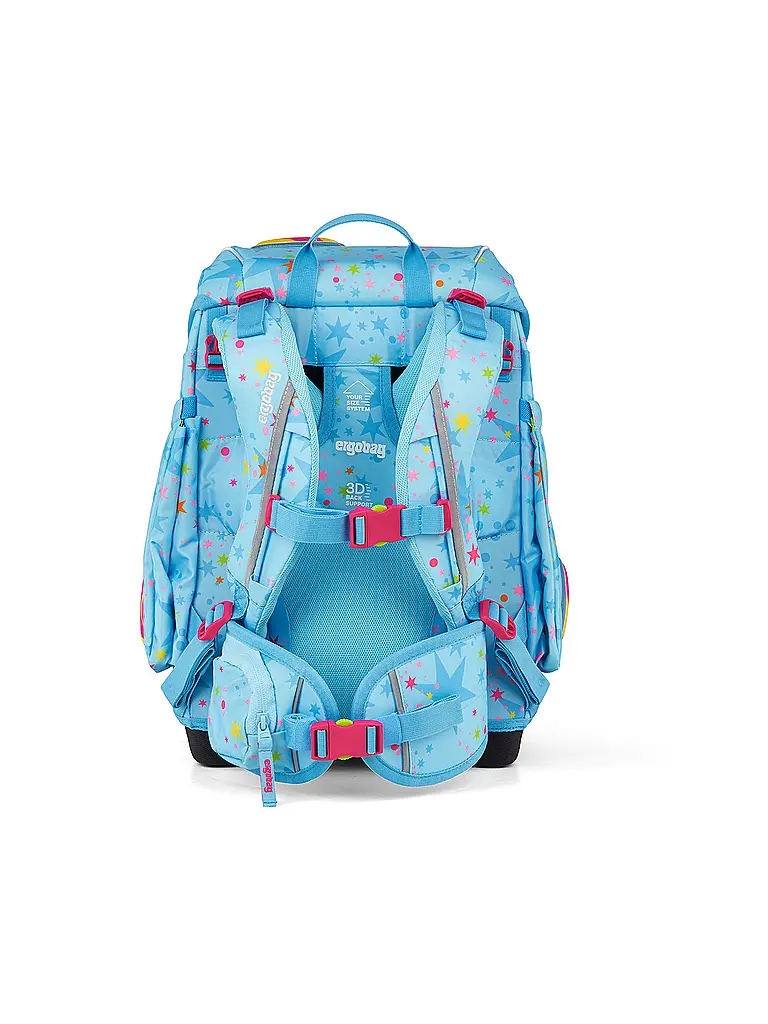 ERGOBAG | Set di zaini scolastici da 5 pezzi CUBO Bärhext | Blu chiaro