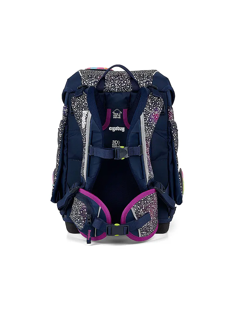 ERGOBAG | Set di zaini scolastici da 5 pezzi CUBO Bärlaxy | Blu scuro