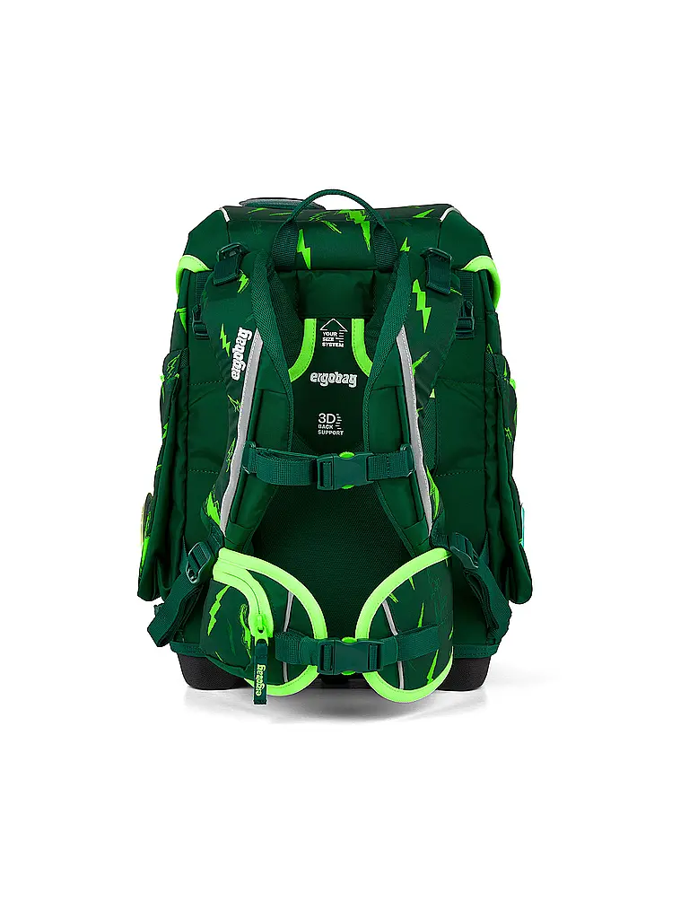ERGOBAG | Set di zaini scolastici da 5 pezzi CUBO Bärtastisch 2026 | Verde scuro