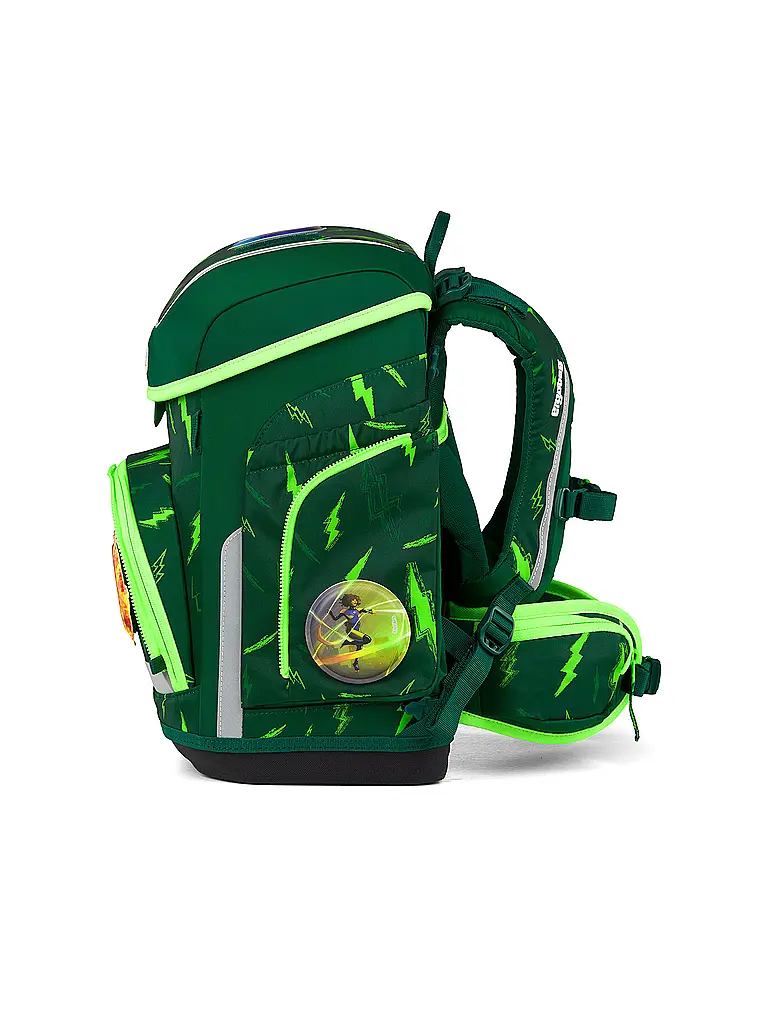 ERGOBAG | Set di zaini scolastici da 5 pezzi CUBO Bärtastisch 2026 | Verde scuro
