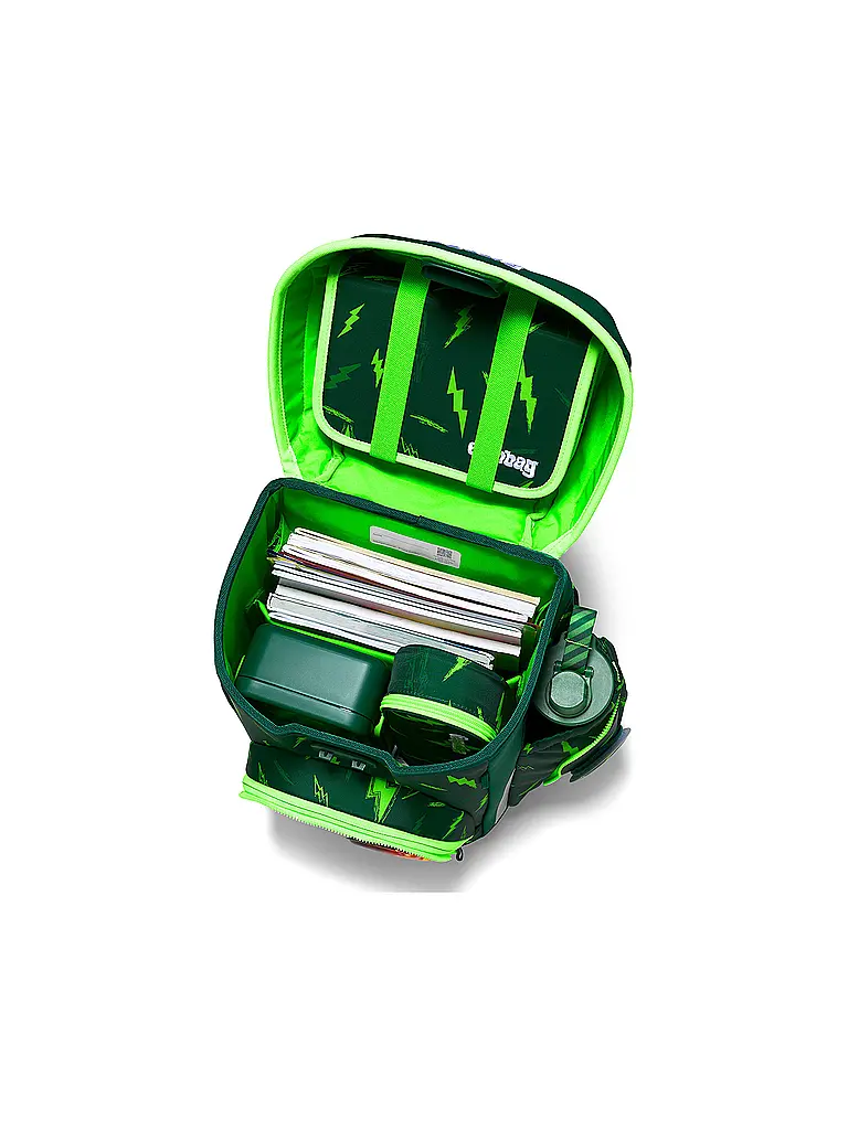 ERGOBAG | Set di zaini scolastici da 5 pezzi CUBO Bärtastisch 2026 | Verde scuro