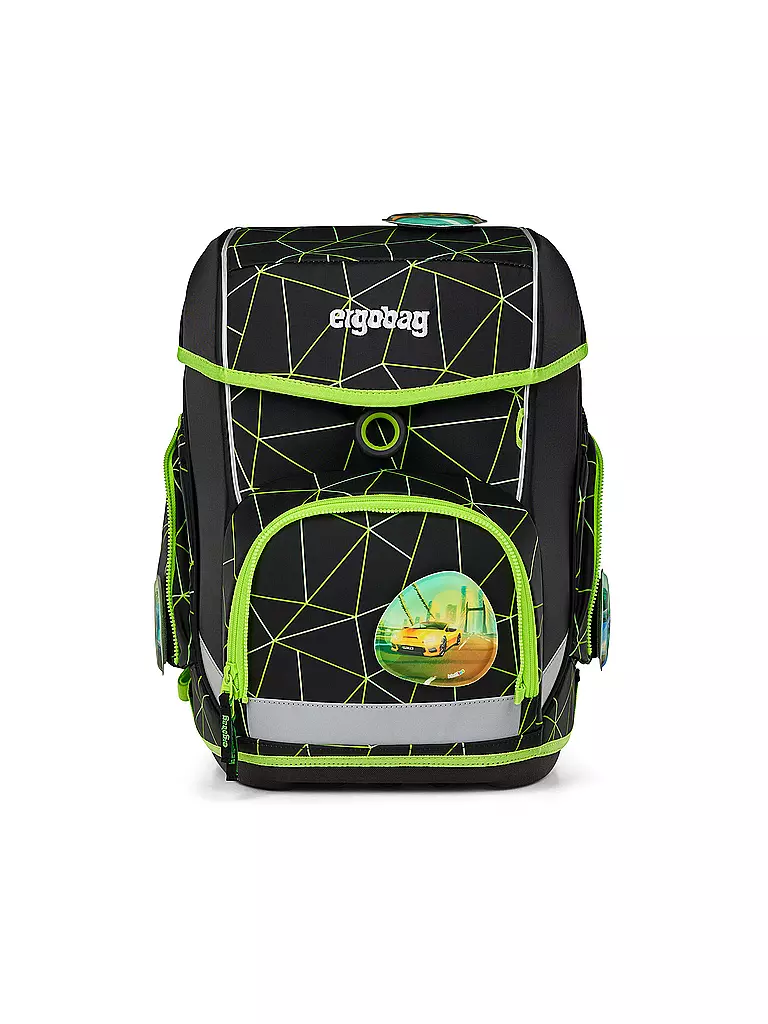 ERGOBAG | Set di zaini scolastici da 5 pezzi CUBO CyBär Race | Nero